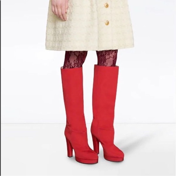 Gucci Shoes - Gucci Ribbed Knee Boots new 38 E103